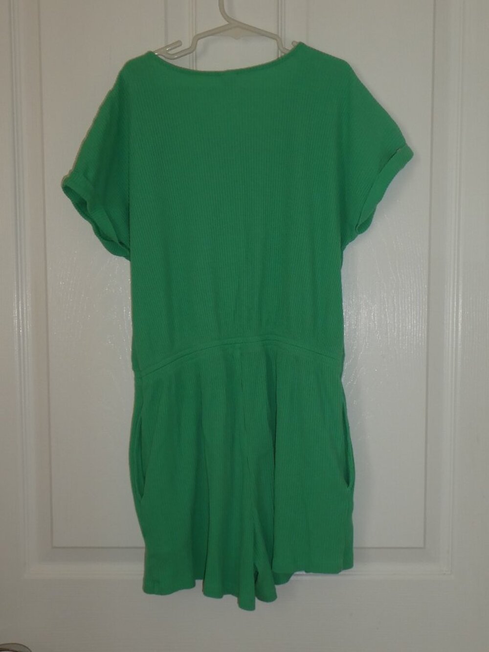 Old Navy Girls Green Ribbed Henley Romper Size XL (14-16) - Picture 2 of 7